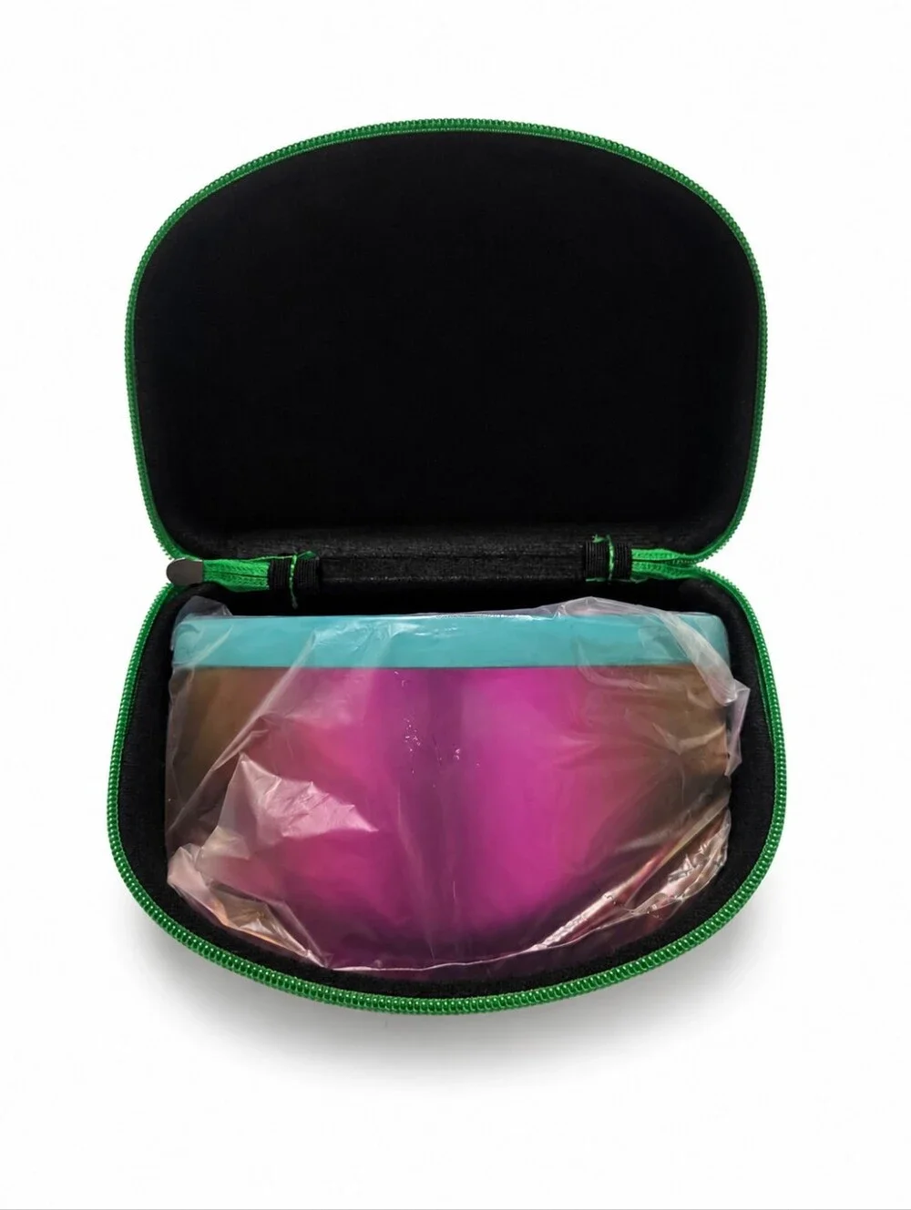 Tipsy Elves Sorbet Sunrise Pink Mirrored Visor Sunglasses With Case - New